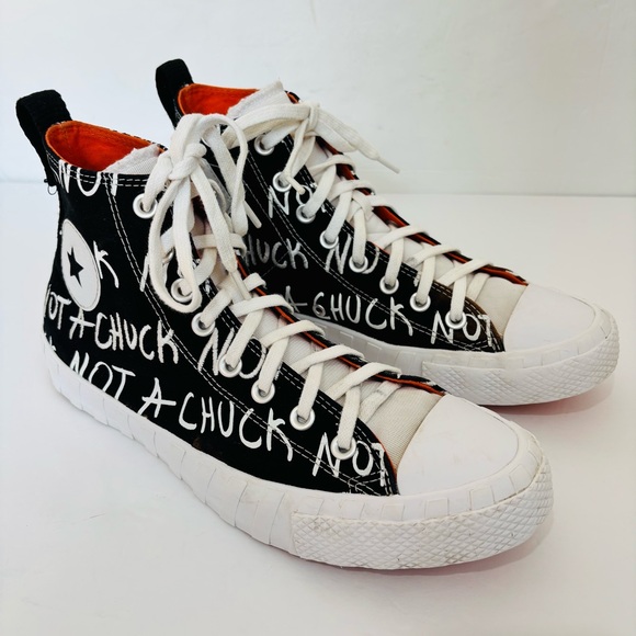 Converse Men's 9 Not a Chuck 70 HI UNT1TL3D Black White Platform Sneakers - Picture 2 of 16